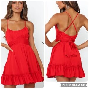 Hello Molly Sipping Mezcal Dress Red NWT